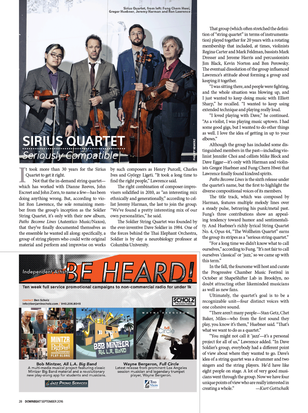 SQ in Downbeat Sept 2016