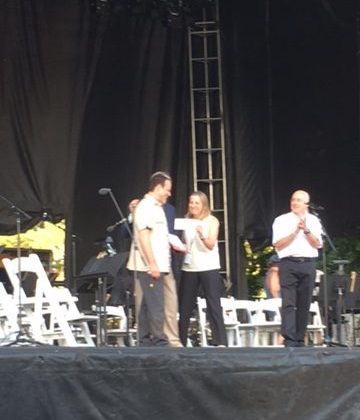 gregor huebner receiving ny phil composition award