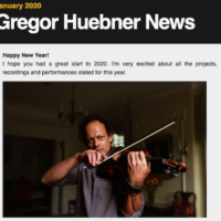 Gregor Huebner Jan 2020 News